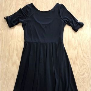 Express Black Slinky Dress Sz 4 Stretch Lined